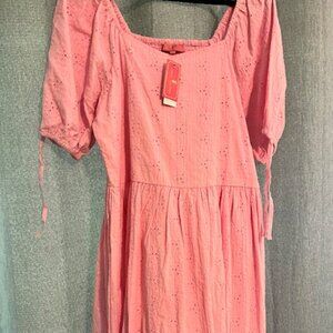 Simply Southern Pink Eyelet Dress NWT